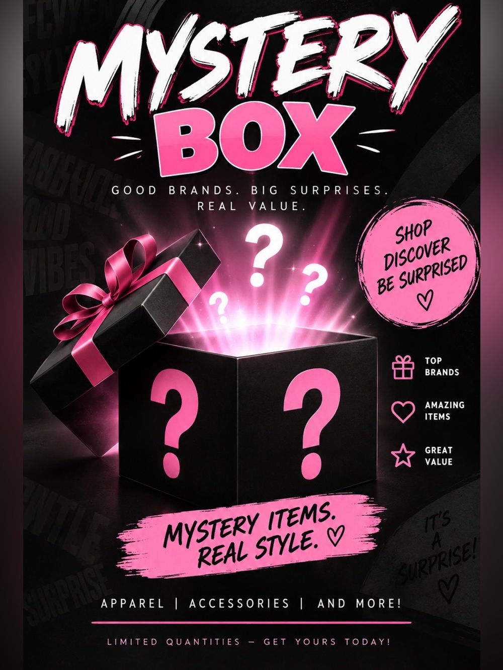 Mystery Box - Women's Accessories & Clothing 5 ITEMS